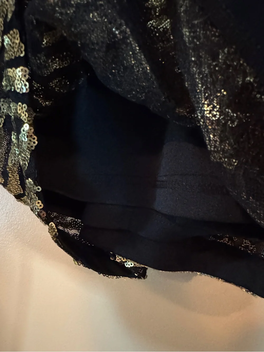 Lulu's Gold and Black Sequin Geometric Mini Dress - Picture 5 of 11